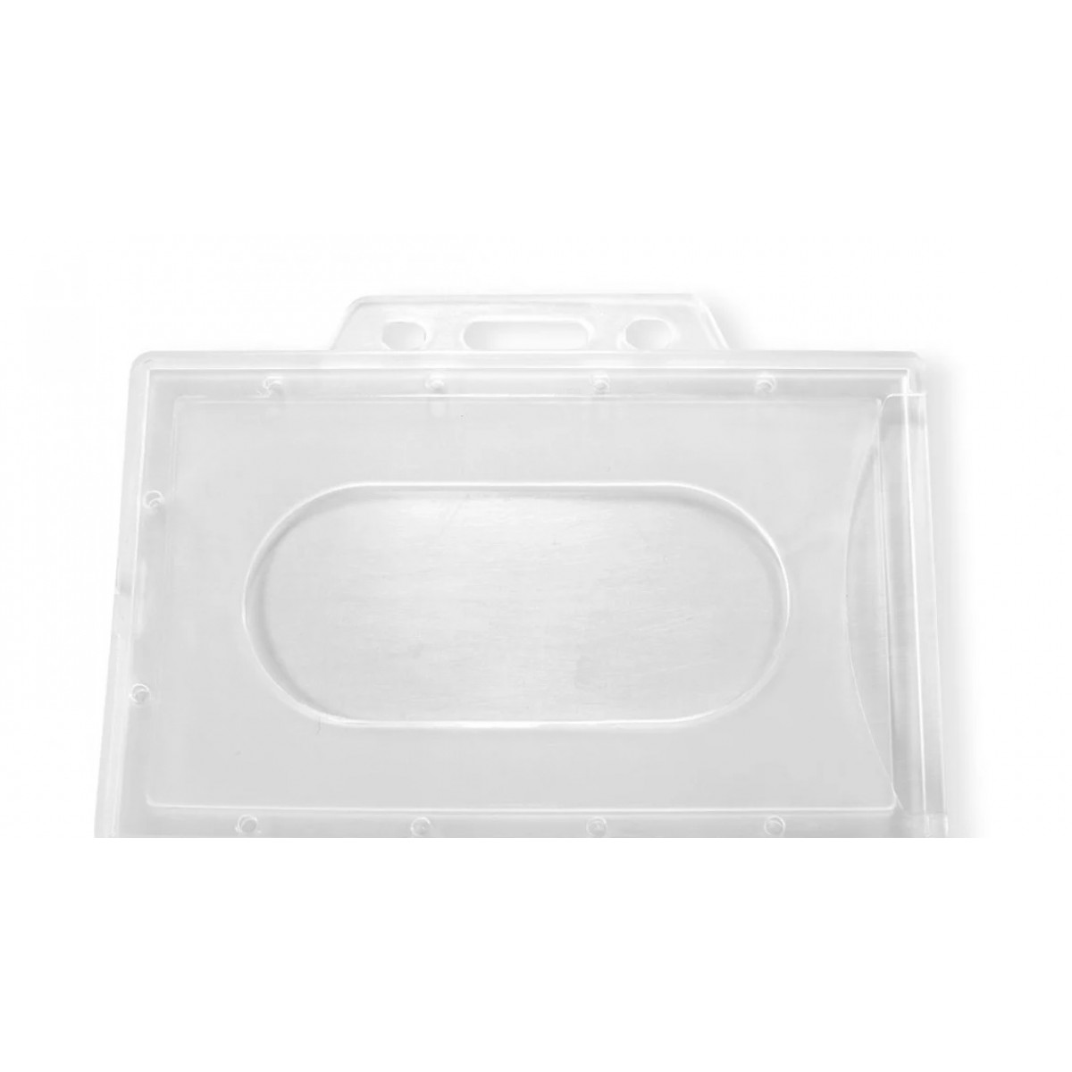 Porte Badge Vertical Étui En Plastique Transparent Avec Clip Mousqueton
