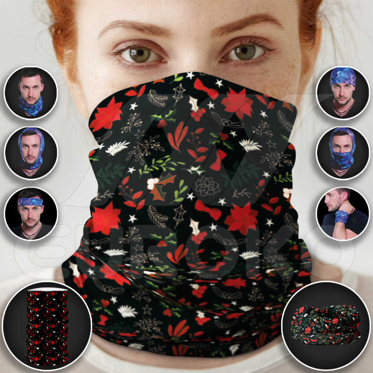 Cache-Cou Haïti Emblème National - Foulard Tubulaire Multifonctionnel Pour Sports & Outdoor