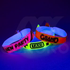 Bracelet tissu personnalisé Fluo de 15mm 
