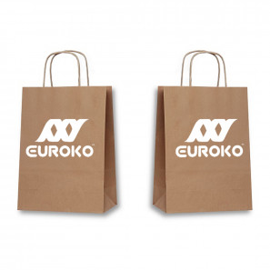 Sacs en papier avec oreilles torsadées, marron