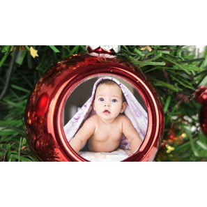 Boules de Noël avec photo personnalisée