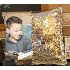 Coussin carré pailleté