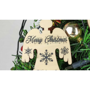 Décoration en bois en forme d'ange