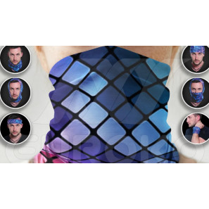 Foulard multifonctionnel à carreaux - adulte