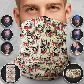 Foulard multifonctionnel à motif tête de mort