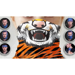 Foulard multifonctionnel à motif Tigre