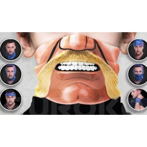 Foulard tubulaire avec motif de visages souriants pour enfants