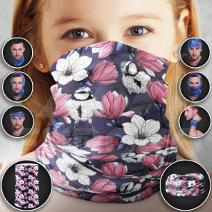 Foulard tubulaire avec motifs de fleurs pour enfants