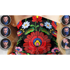 Foulard tubulaire pour enfants avec motifs de fleurs