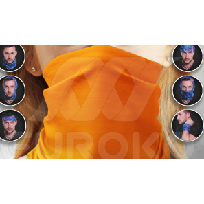 Foulard tubulaire pour enfants en néon orange