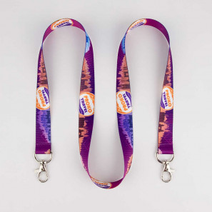 Lanyard côtelé avec double mousquetons