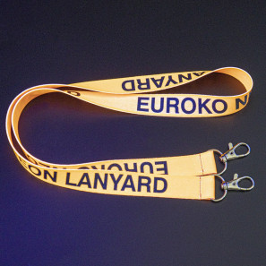 Lanyard fluo avec double mousqeuton personnalisé