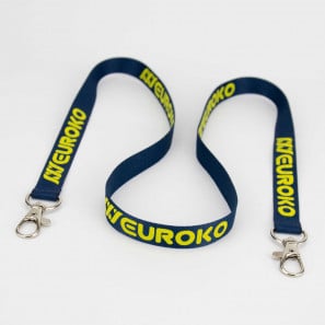 Lanyard sérigraphié avec double mousqueton
