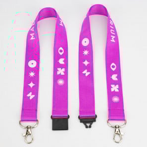 Lanyard sérigraphié avec double mousquetons