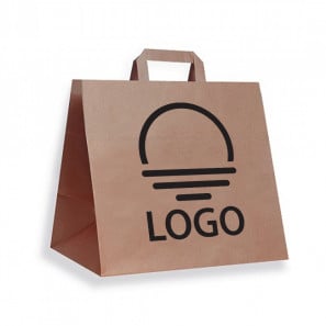 Sac en papier avec oreilles en ruban personnalisé