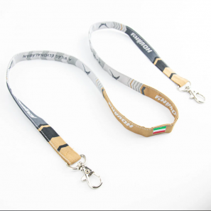 Tour de cou premium tissé avec deux mousquetons