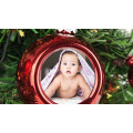 Boules de Noël avec photo personnalisée