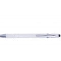 Stylo en métal élégant avec embout tactile blanc