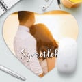 Tapis de souris personnalisable en forme de coeur