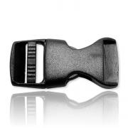 Clip-lock standard noir en plastique (15mm)