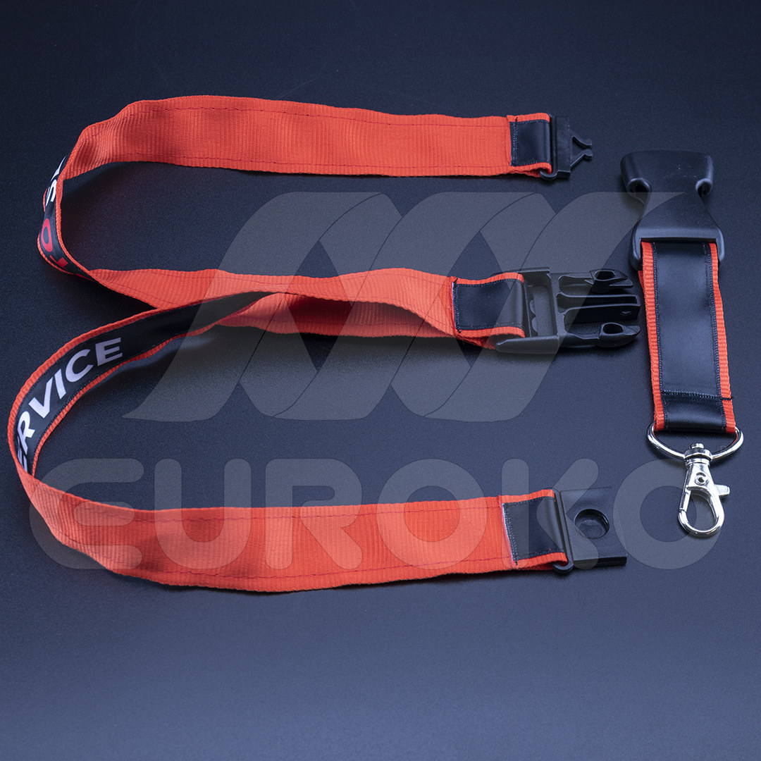 Lanyard premium avec clip-lock et clip détachable